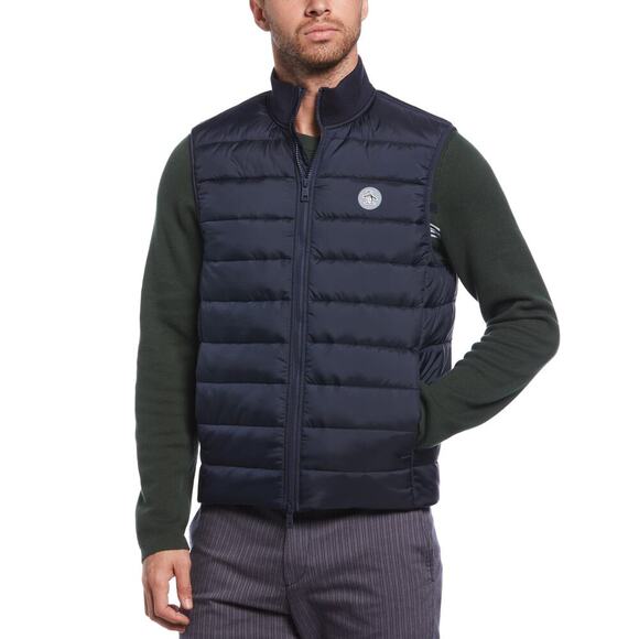 Penguin Lightweight Puffer Gilet Slim Fit Vest Dark Sapphire Men's Size L NWT